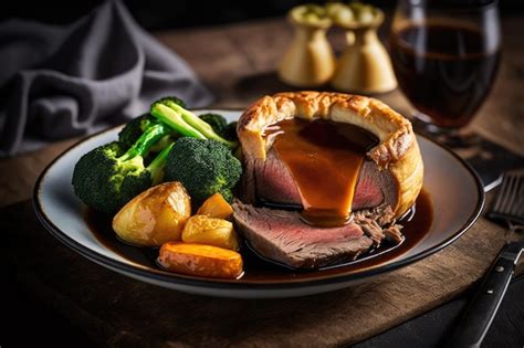 Yorkshire Pudding Med Väldoftande Köttbuljong och Krispigt Fett! En Klassisk brittisk Maträtt med Umami-Boost och Röstastig Textur.